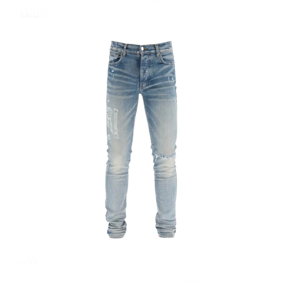 Amiri Distressed Logo Skinny Jeans