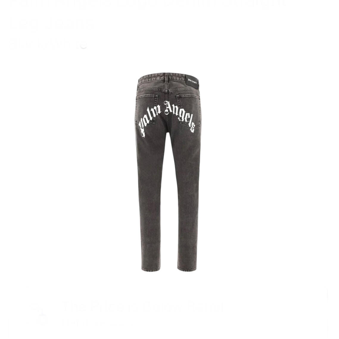 Palm Angels Logo Denim Straight Leg Jeans
